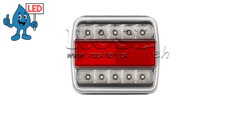 LED ZADNJA LUČ ZA PRIKOLICO KOMBINIRANA 4 FUNKCIJE 12V BELA