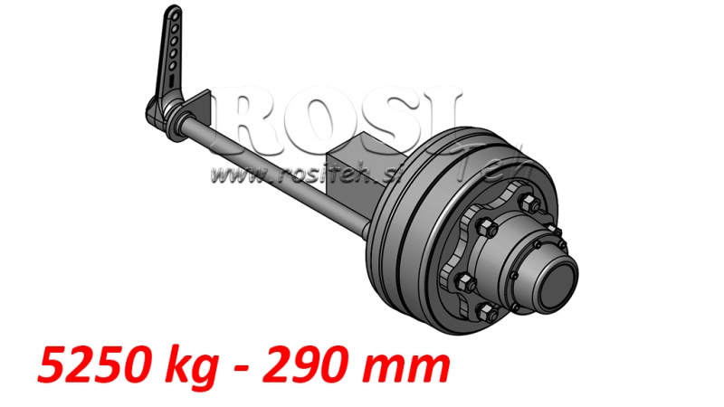 POLOSOVINA Z ZAVORAMI 5.250 kg l.290 mm