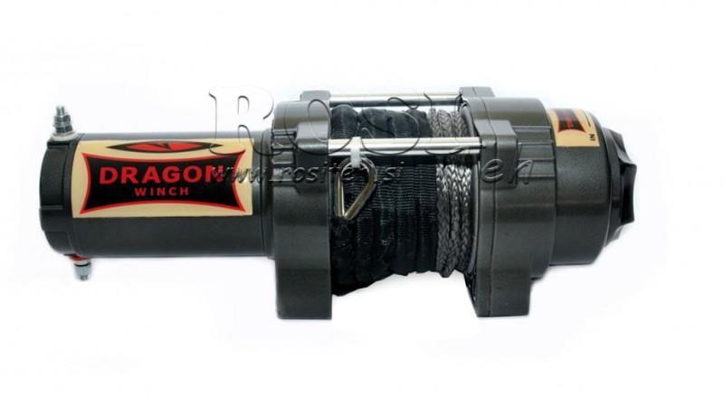 12 V ELEKTRISK VINCH DWH 3500 HD - 1588 kg - SYNTHETISK REP