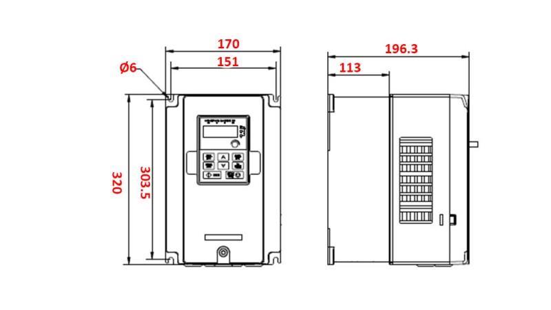 CONVERTISSEUR DE FRÉQUENCE - INVERSEUR 3Phases 15kW GD20-015G-4-EU