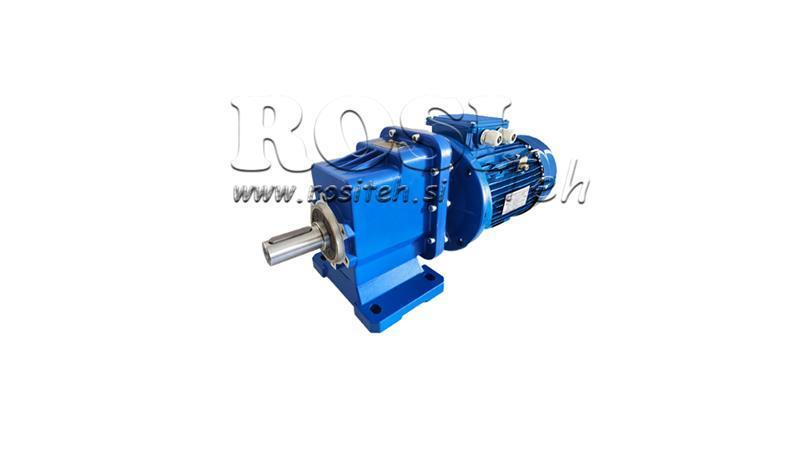 MOTEUR ÉLECTRIQUE 3Phases 0.75kW AVEC RÉDUCTEUR ERC02 MS80 58rpm