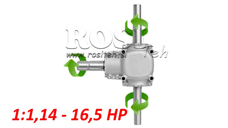 WINKELGETRIEBE 1:1,14 (16,5HP-12kW)