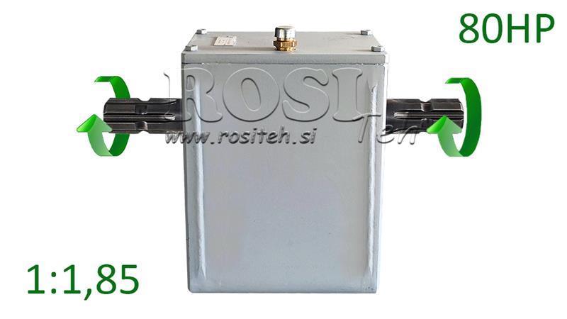 RÉDUCTEUR DE TRACTEUR - 1:1.85 (80HP-60kW) MALE-MALE