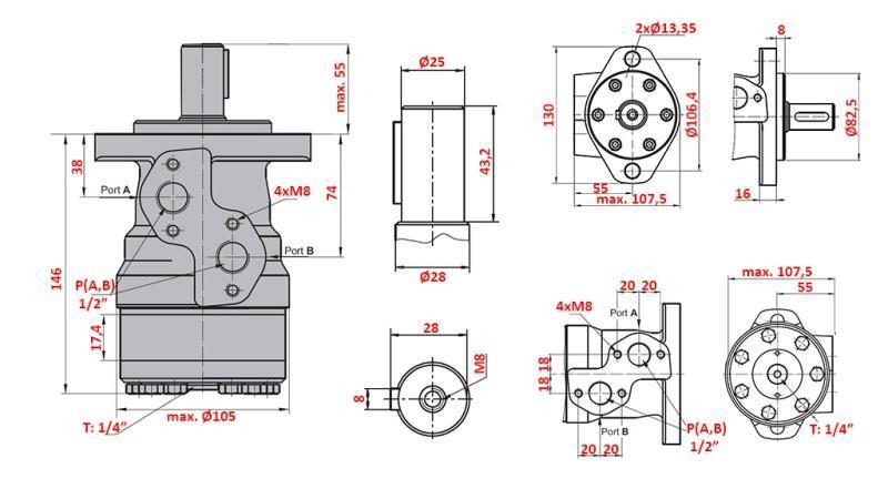 HYDRAULISK MOTOR MR 100