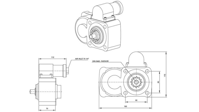 Dimensioner HYDRAULISK PUMPE DRIFT - ZF2