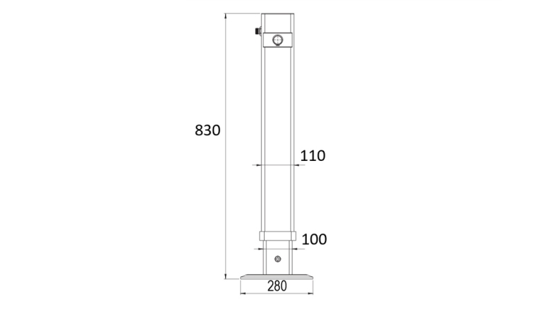 HYDRAULINEN JALKA KAKSISUUNTAINEN 540mm - 3.900kg