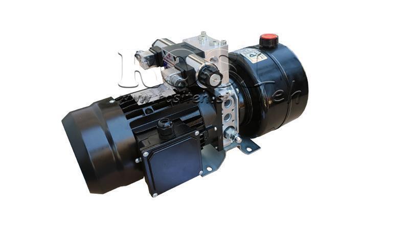 AGGREGAT HYDRAULIQUE MINI 380V AC (0.75 kW) 85 bar - 3.7 cc - 5.2 lit/min - réservoir 4 lit