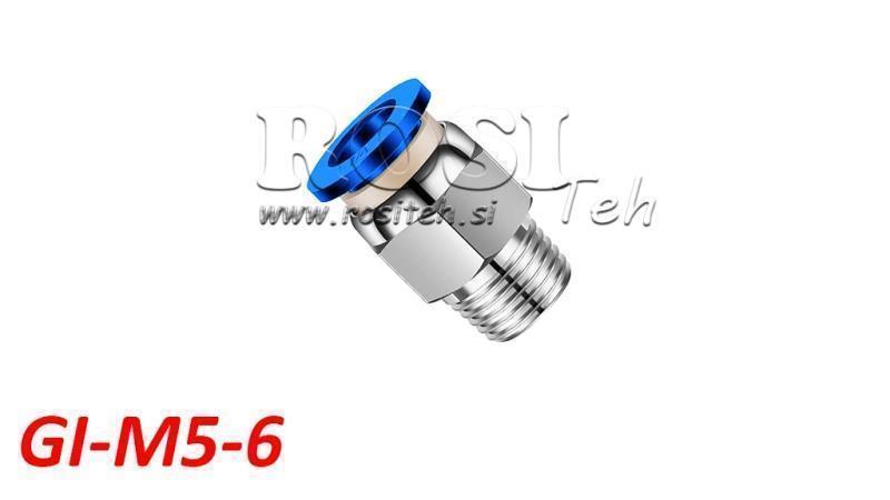 CONNECTEUR DROIT PNEUMATIQUE TPA AVEC FILET GI-M5-6