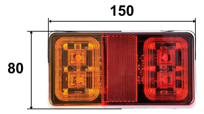 LED ZADNJA LUČ 3 FUNKCIJE 12V-24V KOMBINIRANA