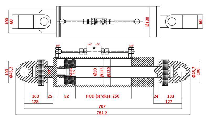 HYDRAULISCHER ABZIEHER SPEZIAL - 4. KLASSE 115/50-250 (180-380PS)(45.2mm)