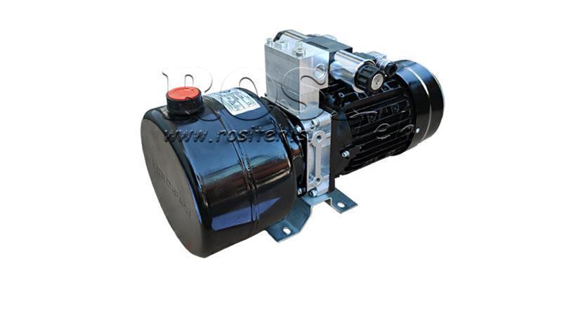 AGGREGAT HYDRAULIQUE MINI 380V AC (0.75 kW) 85 bar - 3.7 cc - 5.2 lit/min - réservoir 4 lit