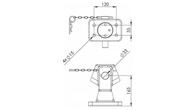 CONNEXION DE MONTAGE SEMI-CIRCOLAIRE IGM-GA276-C