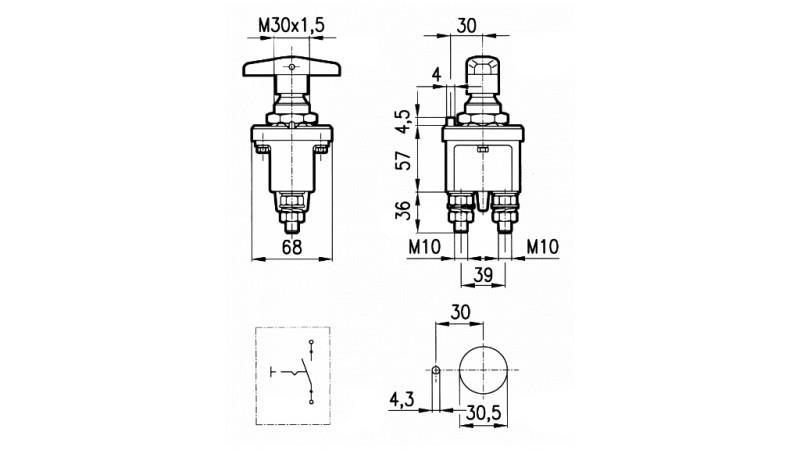 HOVEDKONTAKT 1POLE METAL 250A