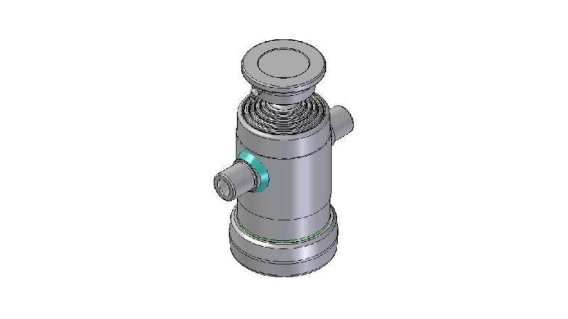 3050S -TELESCOPISK CYLINDER STANDARD/KUGLE 5 TRIN SLAG 690 DIAMETER 124