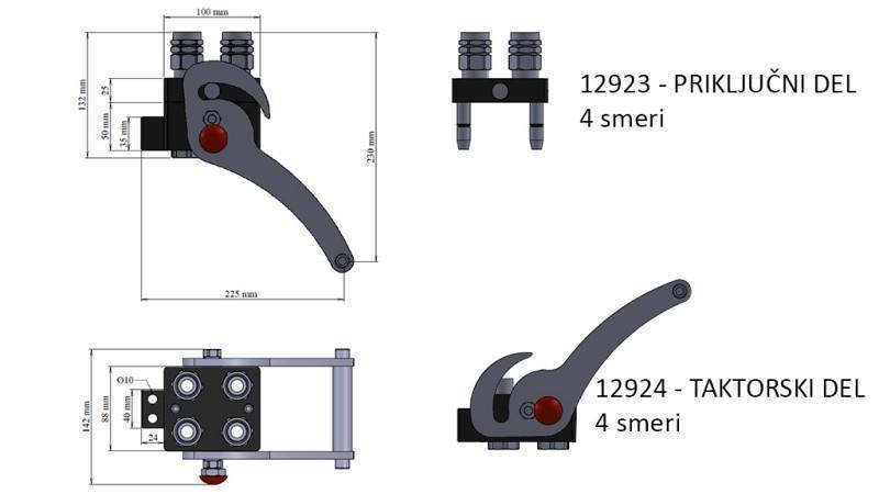 RACCORD MULTI-FASTER 4 voies BSP1/2 NOUVEAU TYPE COMPLET