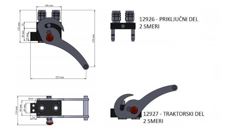 MULTI-FASTER KUPPLUNG 2-Wege BSP1/2 NEUE ART TRAKTOR TEIL