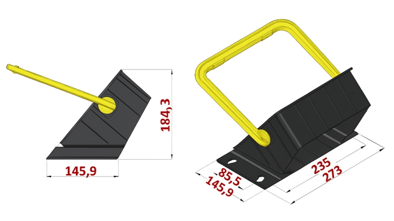 NOSILEC ZA PLASTIČNO ZAGOZDO DIN 76051/E53 6.500 Kg