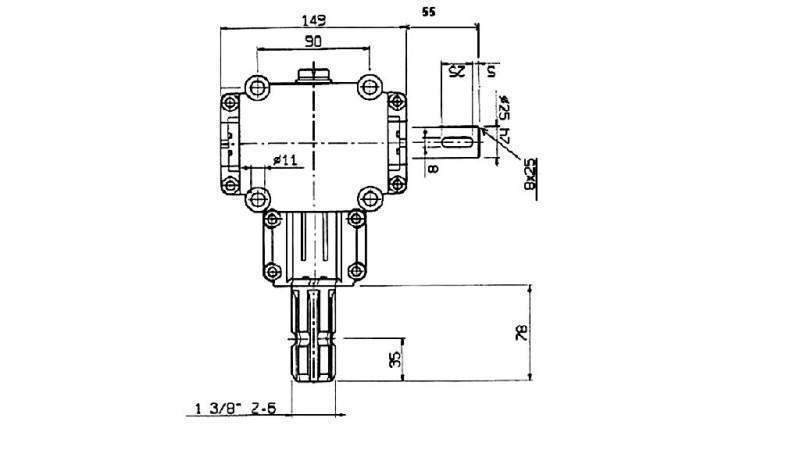 KULMAKÄYTTÄJÄ PTO 1:1.9 (14HP-10kW)
