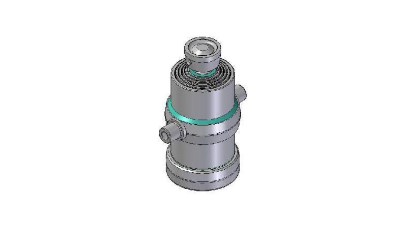 5005S -TELESCOPIC ZYLINDER STANDARD/KUGEL 5 STUFEN HUB 1275 DURCHMESSER 190
