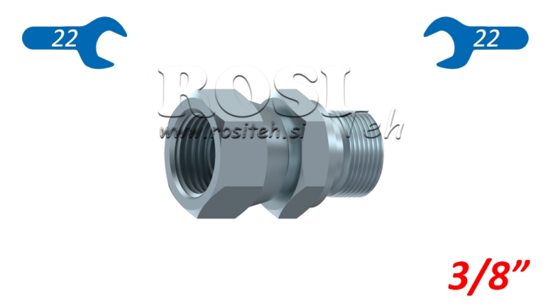 HIDRAVLIČNI DVOVIJAČNIK VRTLJIVA MATICA 3/8