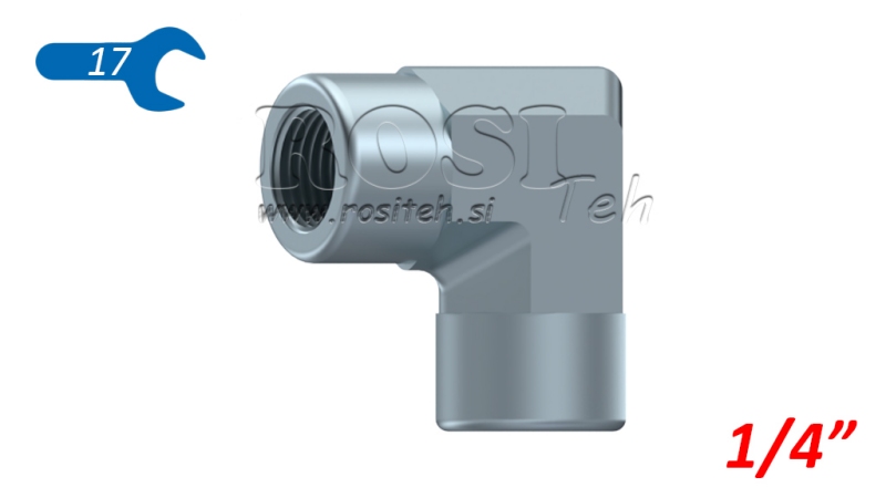 HIDRAVLIČNI KOLENO 90° KRATKO ŽENSKI-ŽENSKI 1/4