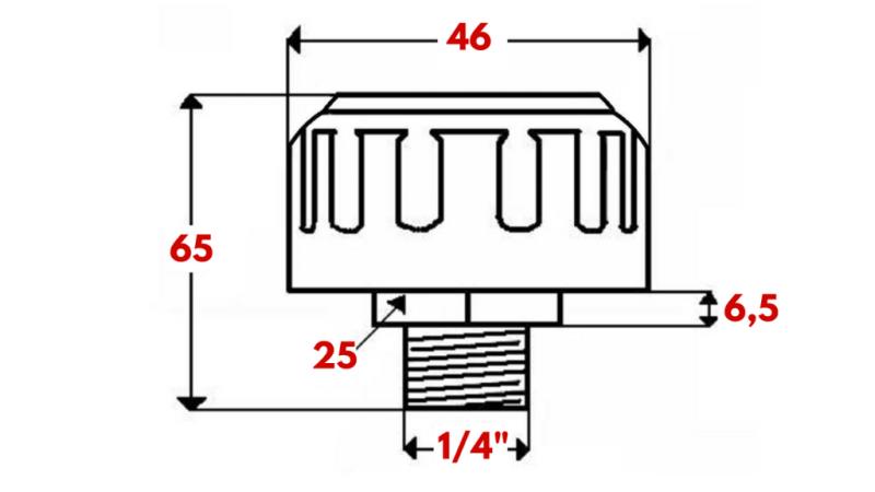 METAL FILLER PLUG WITH VENT 1/4''