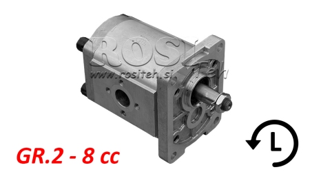 POMPE HYDRAULIQUE GR.2 8 CC GAUCHE - FLANGES