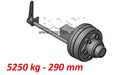 POLOSOVINA Z ZAVORAMI 5.250 kg l.290 mm