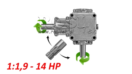 WINKELGETRIEBE PTO 1:1,9 (14HP-10kW)
