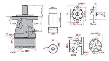 HYDRAULISK MOTOR MR 100