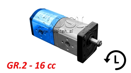 POMPE HYDRAULIQUE 20A16X066 ARRIÈRE GR.2 16 CC GAUCHE