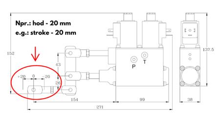 EXTENSION DU DÉPLACEMENT D'UN SEGMENT UNIQUE (12-20MM) POUR VANNE