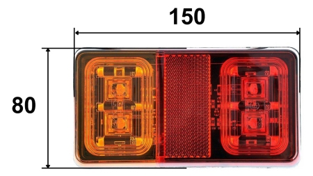 LED ZADNJA LUČ 3 FUNKCIJE 12V-24V KOMBINIRANA