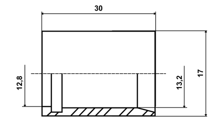 OBJEMKA ZA CEV PTFE SAE100 DN8 (5/16)