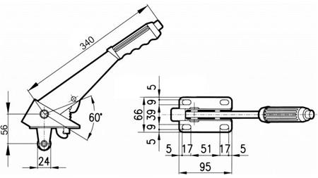 ZIEHGRIFF L340 MIT ROLLE FI24mm