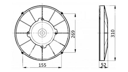 AXIALLÜFTER 280mm ZIEHEND 24V