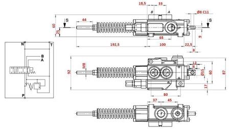 HYDRAULISK VENTIL 1xP40 A7 ZS1/G VRŠIČKAR