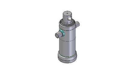 4031F -TELESCOPISK CYLINDER STANDARD/HUL 3 TRIN SLAG 743 DIAMETER 124