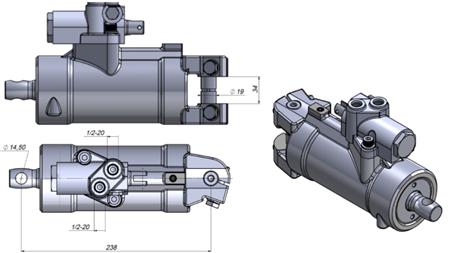 HYDRAULISK STYRINGSCYLINDER MASSEY FERGUSON