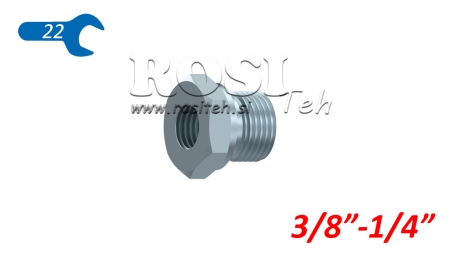 HYDRAULIKADAPTER MÄNNLICH-WEIBLICH 3/8-1/4