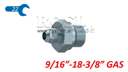 HYDRAULIK REDUZIER 9/16 JIC74°-3/8 GAS