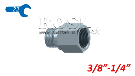 HYDRAULIKADAPTER MÄNNLICH-WEIBLICH 3/8-1/4