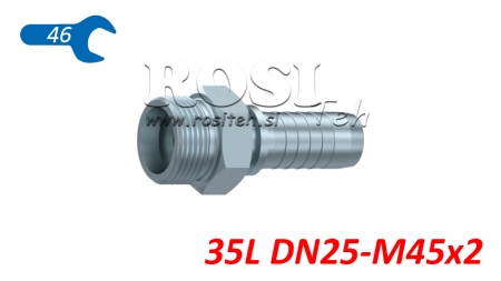 HYDRAULISCHER ANSCHLUSS CEL 35 L MÄNLICH DN25-M45 X 2