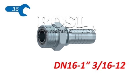 HYDRAULISCHER ANSCHLUSS AGORFS MÄNNLICH DN16-13/16-12