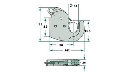 AUTOMAATTINEN KOUKKU TRAKTORIN VETOLAITTEELLE HYDRAULIIKKA CAT.1 ECO - mitat