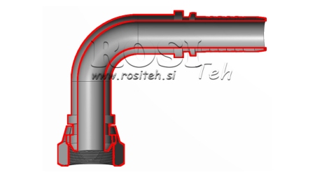 HYDRAULISCHER ANSCHLUSS BSP WEIBLICH KNIE 90° DN10-M22x1,5