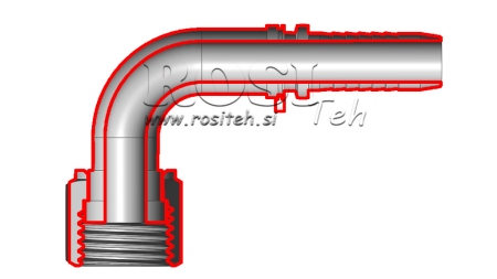 ANSCHLÜSSE DKORFS WIBLICH KNIE 90°DN10-11/16"-16