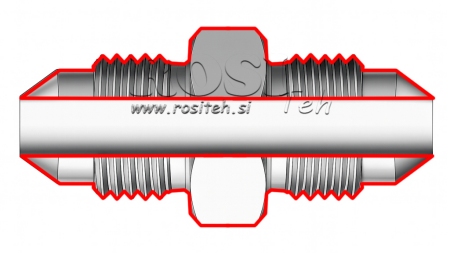 HYDRAULISCHE DOPPELSCHRAUBE JIC74° 7/8"-14 - 7/8"-14