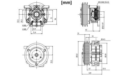 SÄHKÖMagneettikytkin 12V PUMPPU GR.2 mitat