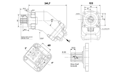 HYDRAULISK GJUTJÄRN PUMP 107CC BANAN